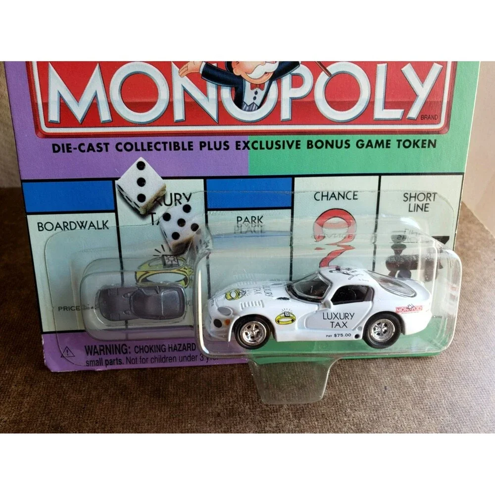 2000 Johnny Lightning LUXURY TAX DODGE VIPER White MONOPOLY KB TOY EXCLUSIVE 5SP